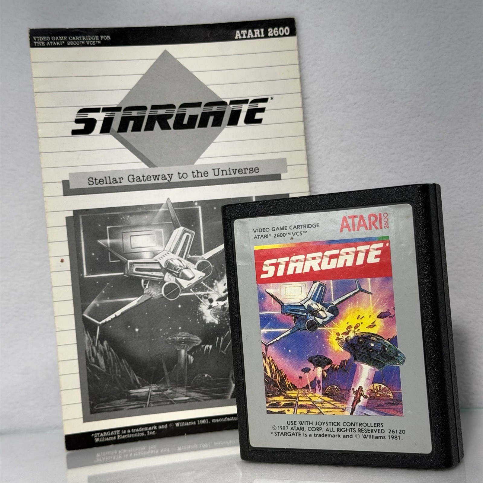 Stargate⭐️CLEAN Working +Manual⭐️Atari 2600 Original Authentic