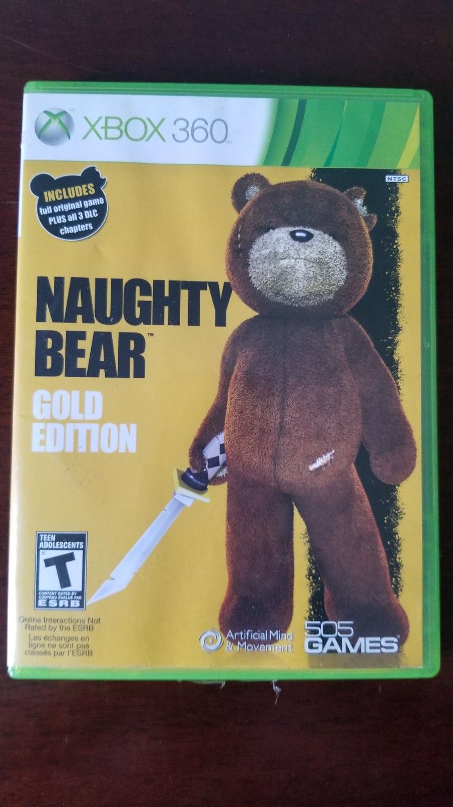 Naughty Bear Gold Edition Microsoft Xbox 360. In Excellent condition