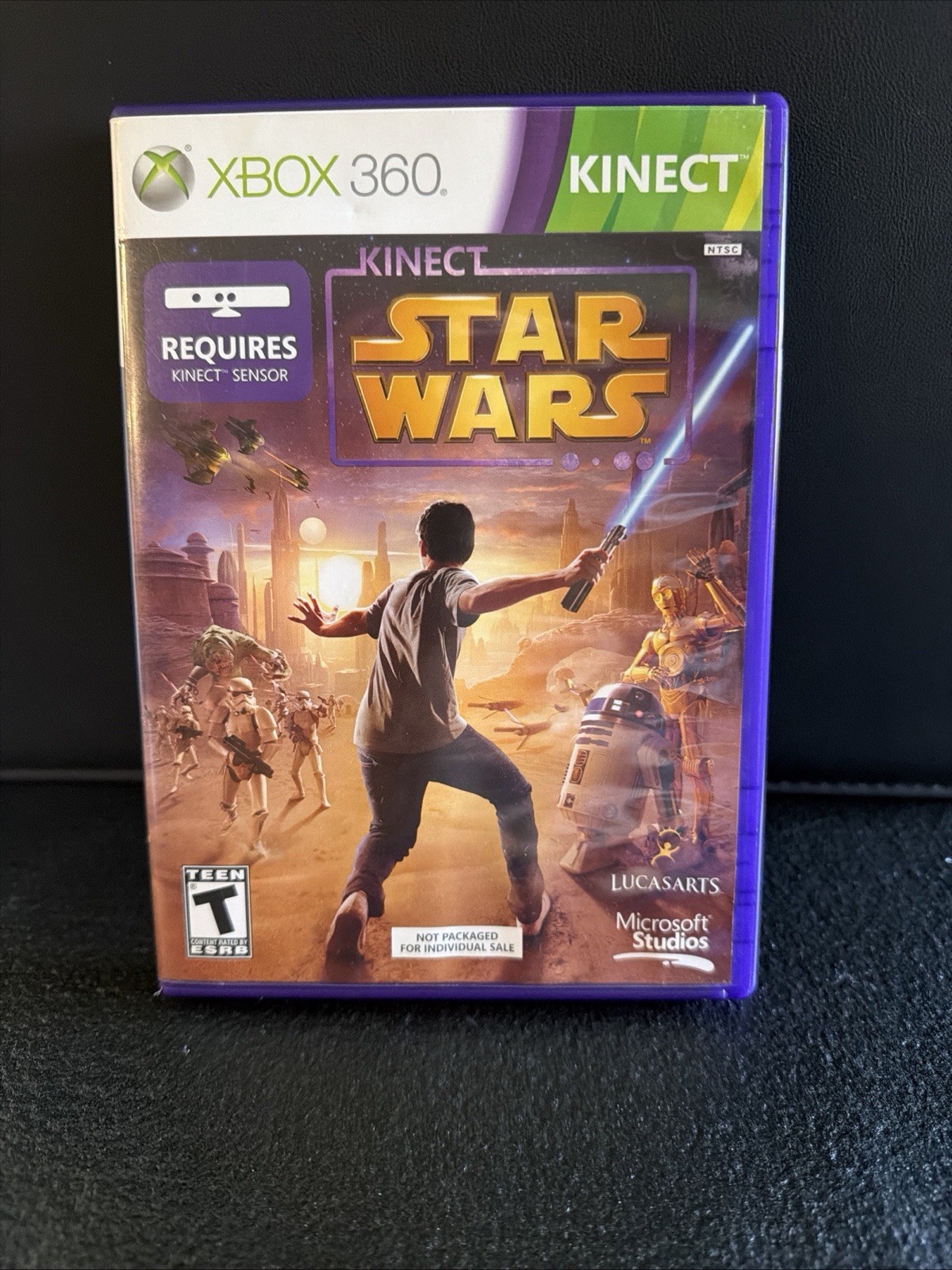 Kinect Star Wars Xbox 360 CIB Complete 2 Discs Kinect Sensor Required LucasArts