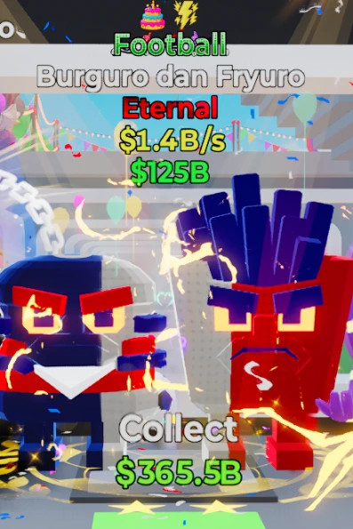 Steal The Brainrot Football Eternal Burguro dan Fryuro 1.4b/s