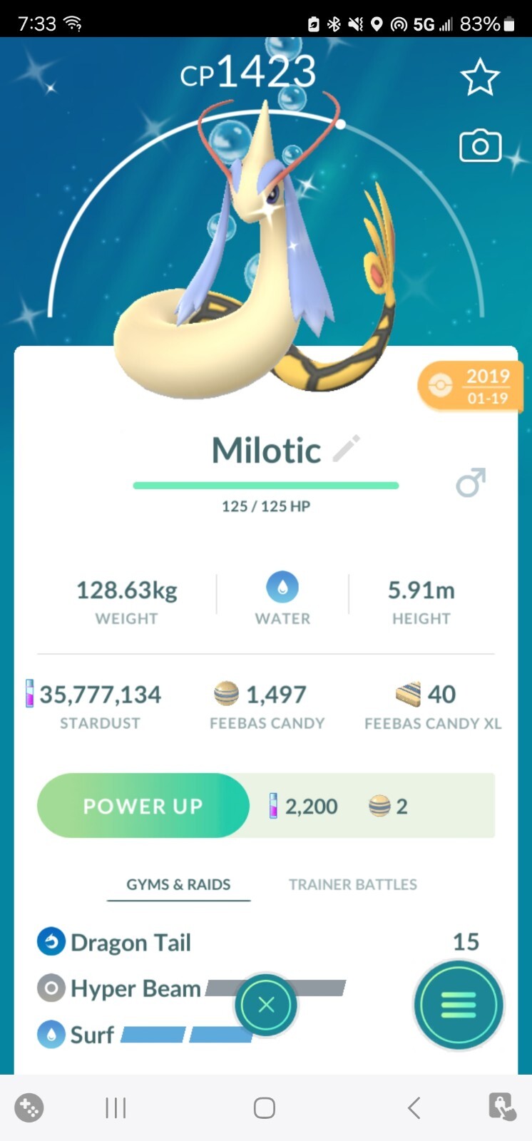 Pokémon Trade GO – ✨ Shiny Milotic & 3Moves for PVP Great/Ultra League