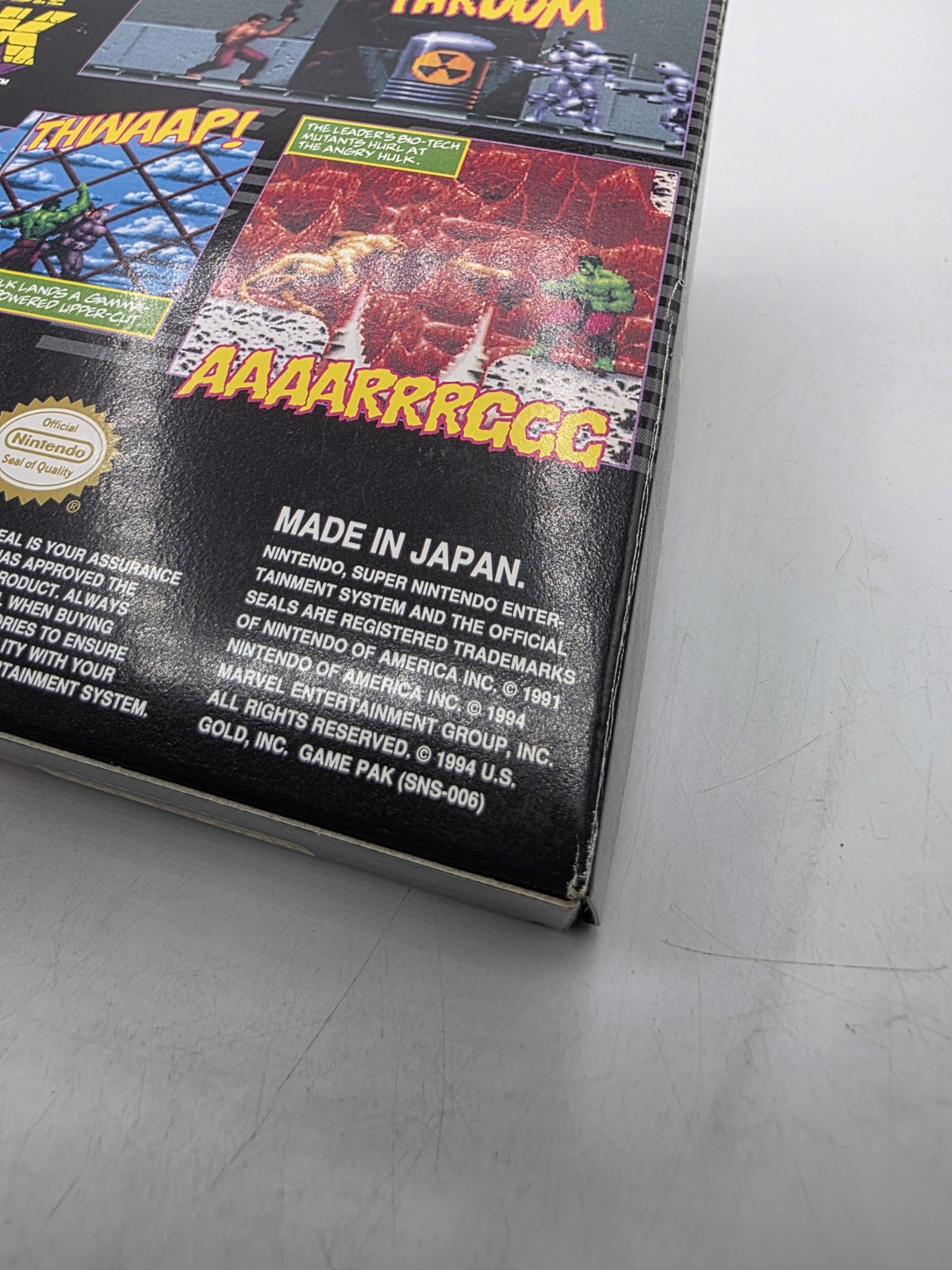 The Incredible Hulk Super Nintendo SNES Fully Complete CIB Tested Works Rare