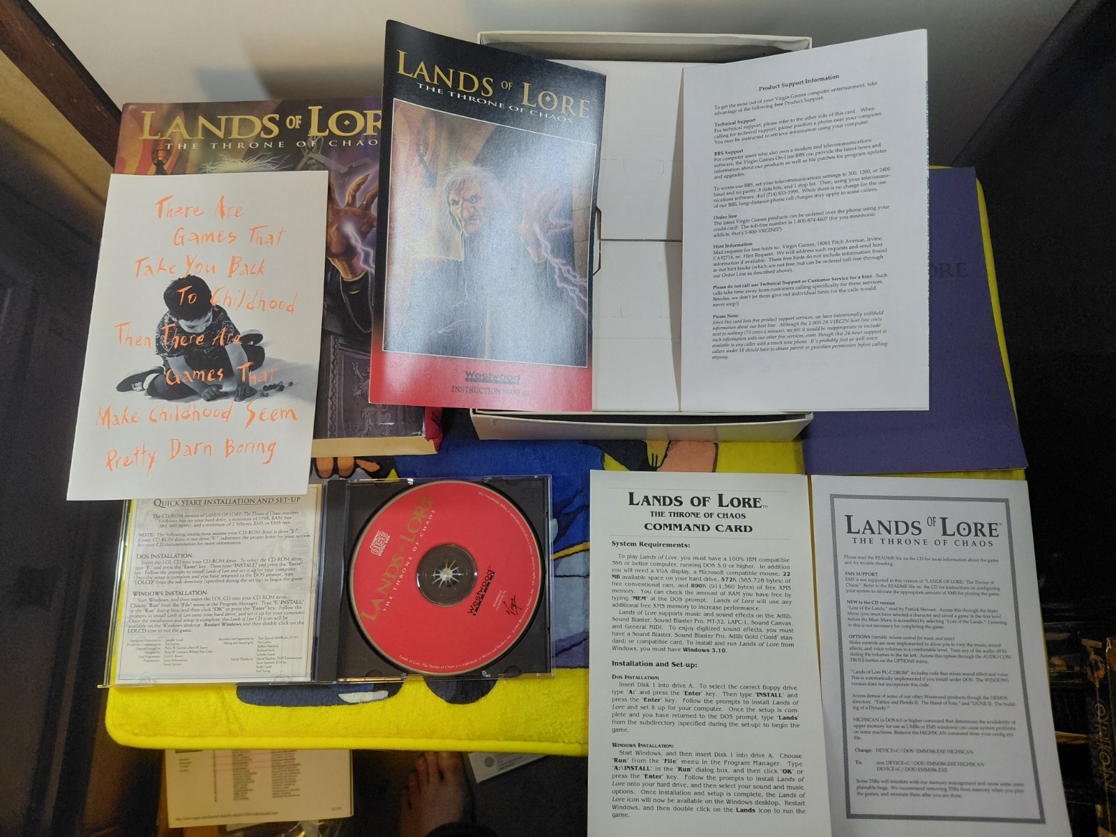 1994 Westwood Studios Lands of Lore Throne of Chaos PC CD-ROM – Big Box – CIB