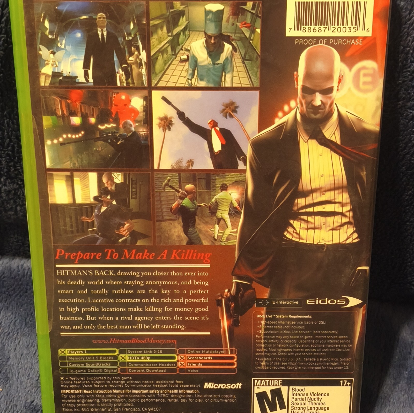 Eidos Hitman: Blood Money (Hitman Series) Xbox NTSC-U/C M Action Online