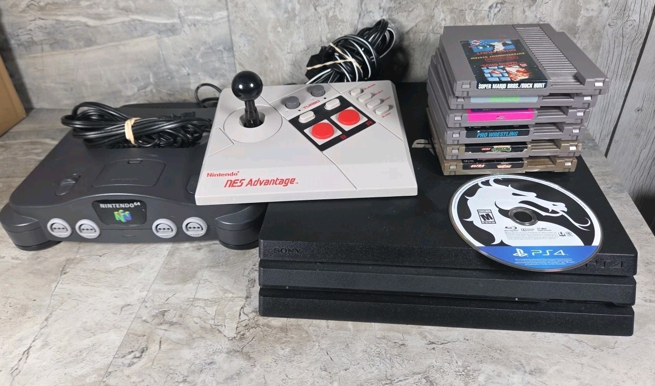 Random Video Game Console Ps4 Pro 1tb N64 Nintendo Games Nes Advantage Read D