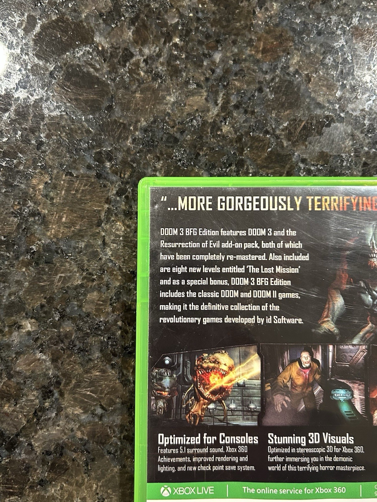 DOOM 3 – BFG Edition (Microsoft Xbox One & Xbox 360) – NO MANUAL & POSTER