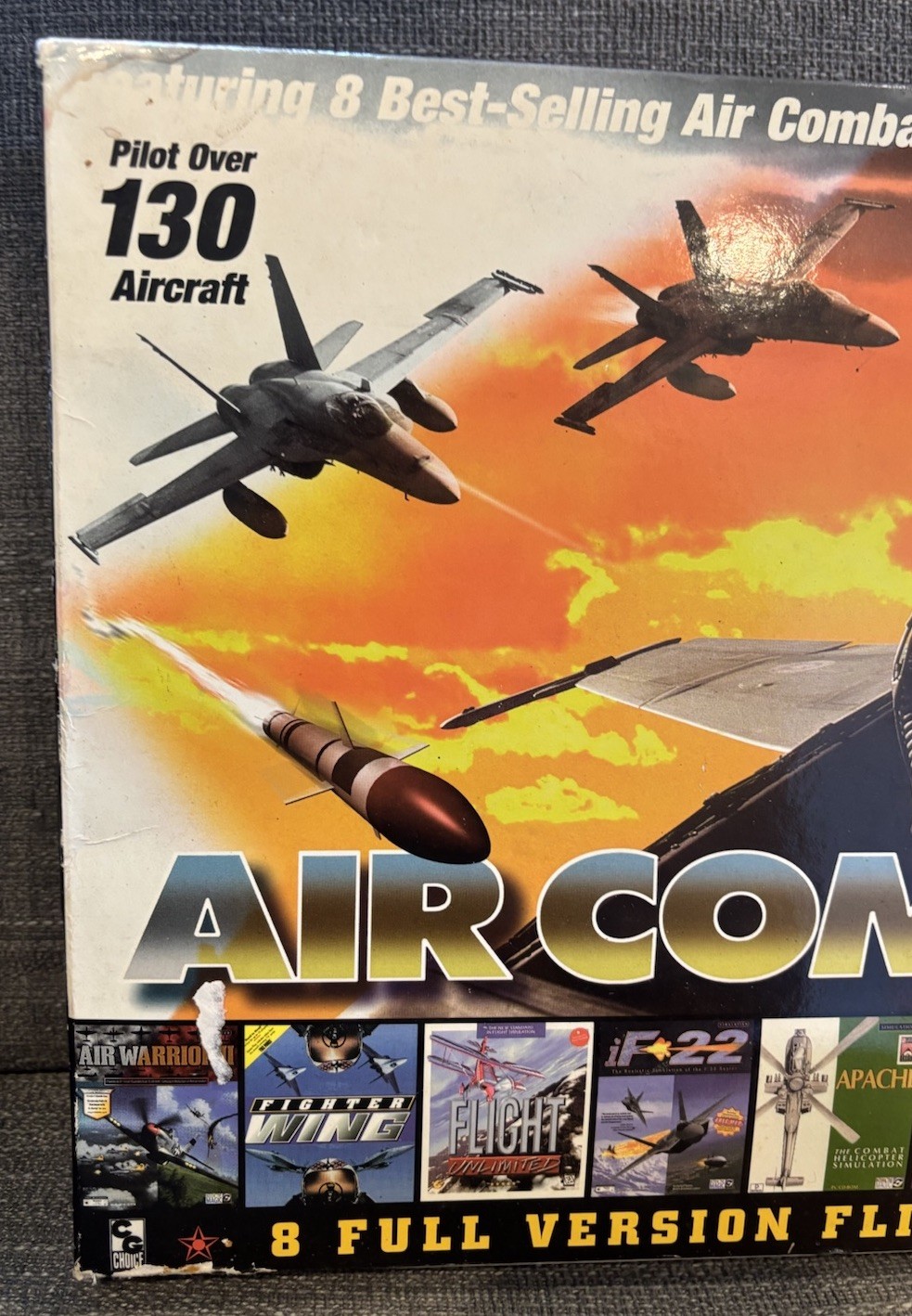 Air Combat PC Game Bundle 8 Flight Sims CD ROM Windows 95/98 Sealed NOS READ