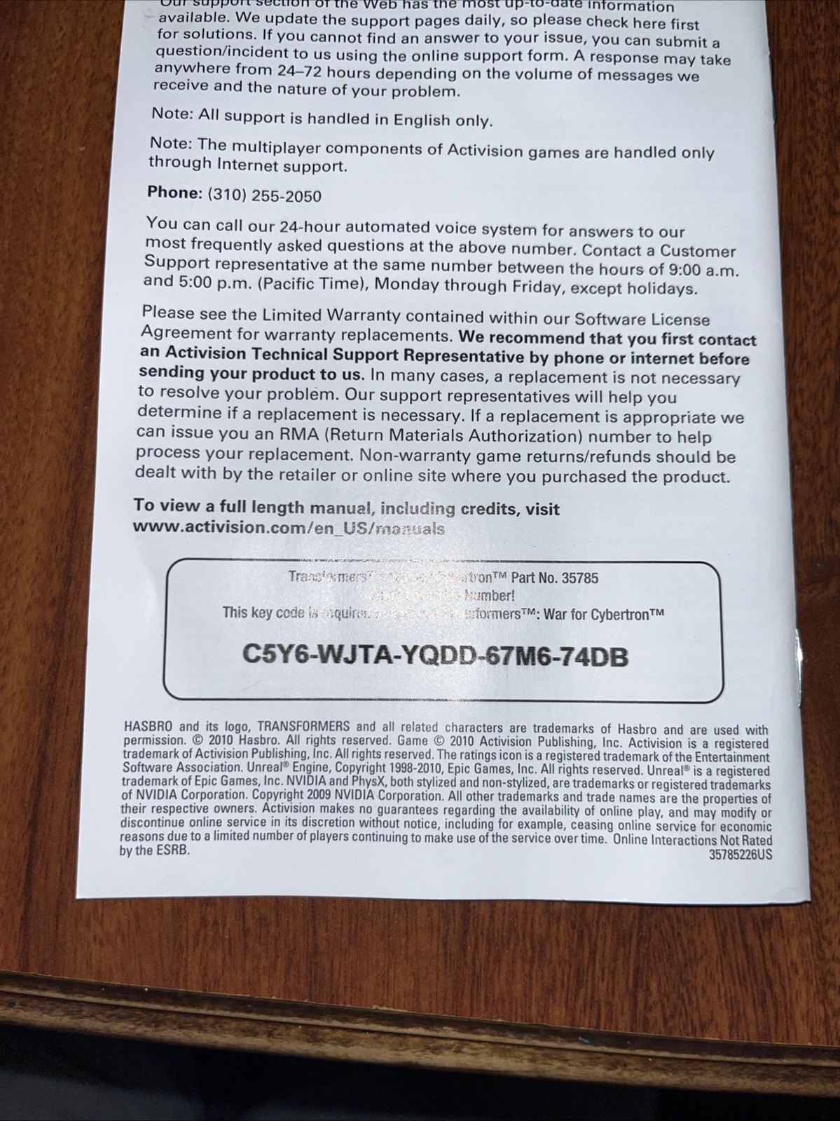 Transformers War For Cybertron PC DVD-ROM Game & Key Code