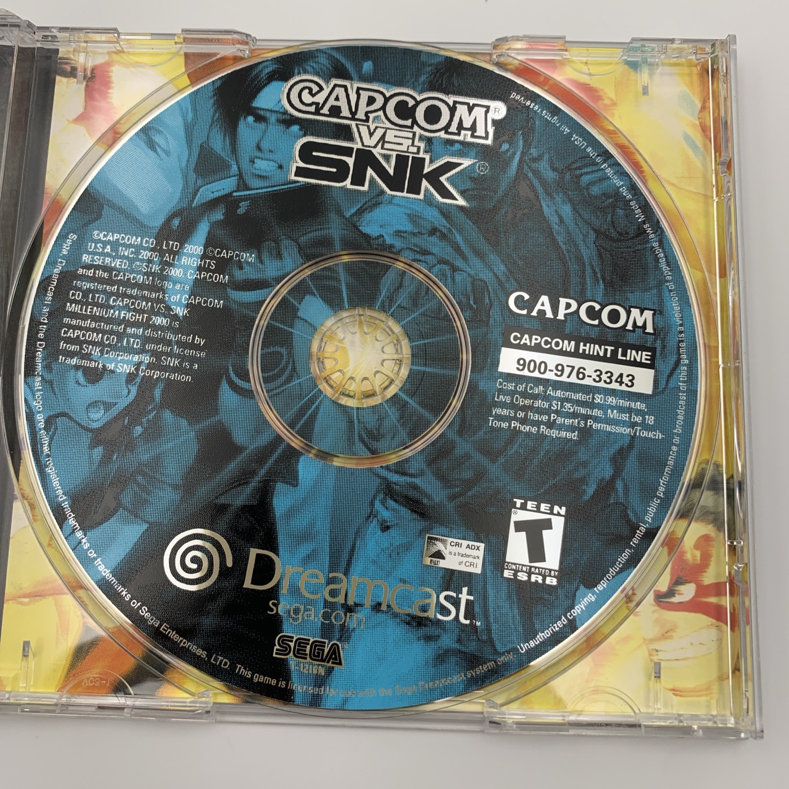 Capcom vs. SNK Sega Dreamcast CIB Complete Disc Case Manual Tested Works
