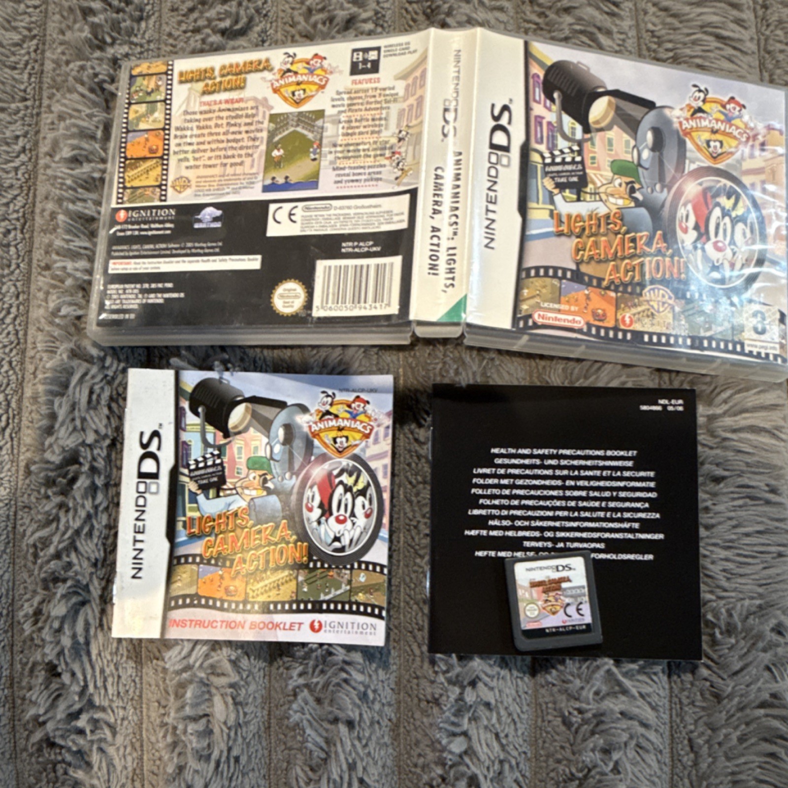 Animaniacs Lights Camera Action Nintendo DS PAL CIB Complete w Manual