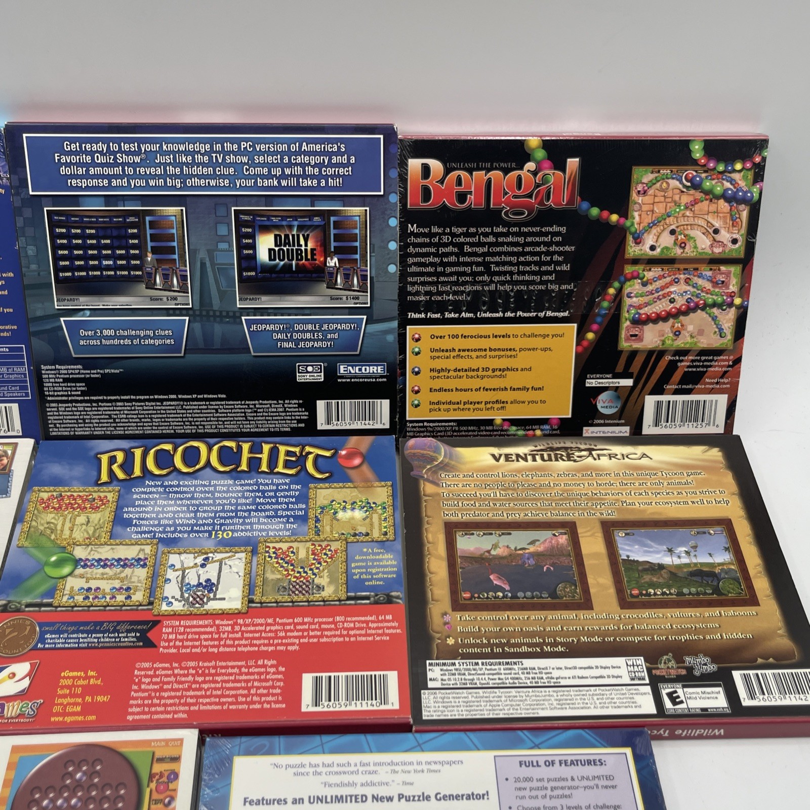 Windows 98 Games Lot PC CD-ROM Software Nancy Drew Wildlife Tycoon Jeopardy