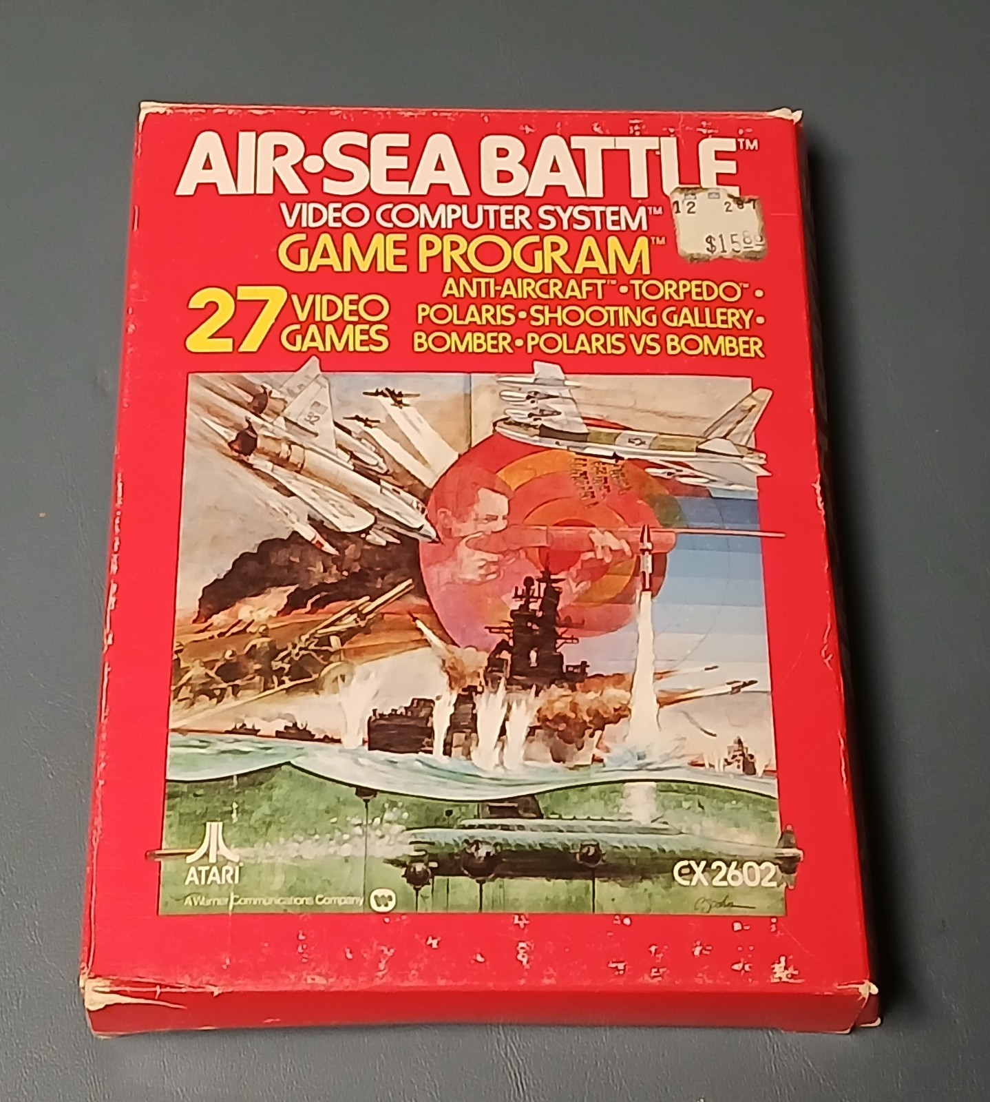 Atari 2600 Air-Sea Battle – Complete In Box (CIB) With Manual And Catalog