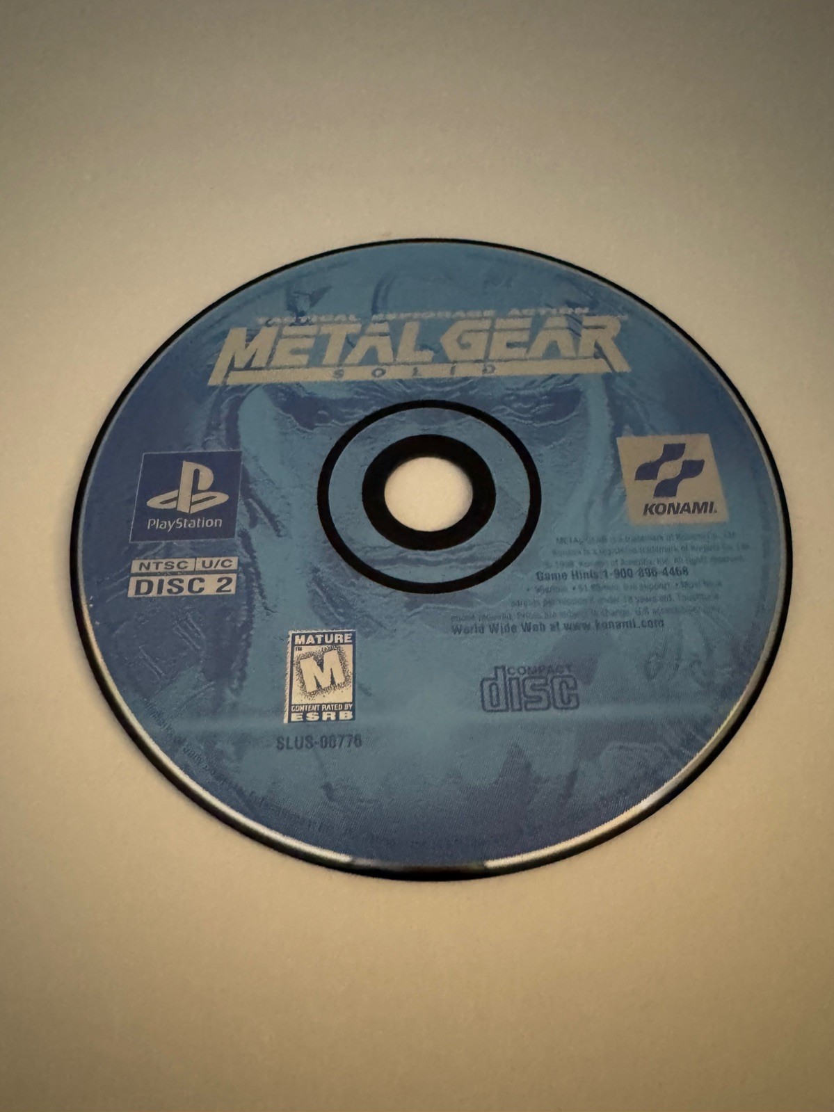Metal Gear Solid Tactical Espionage Action (Sony Playstation, 1999) Discs only
