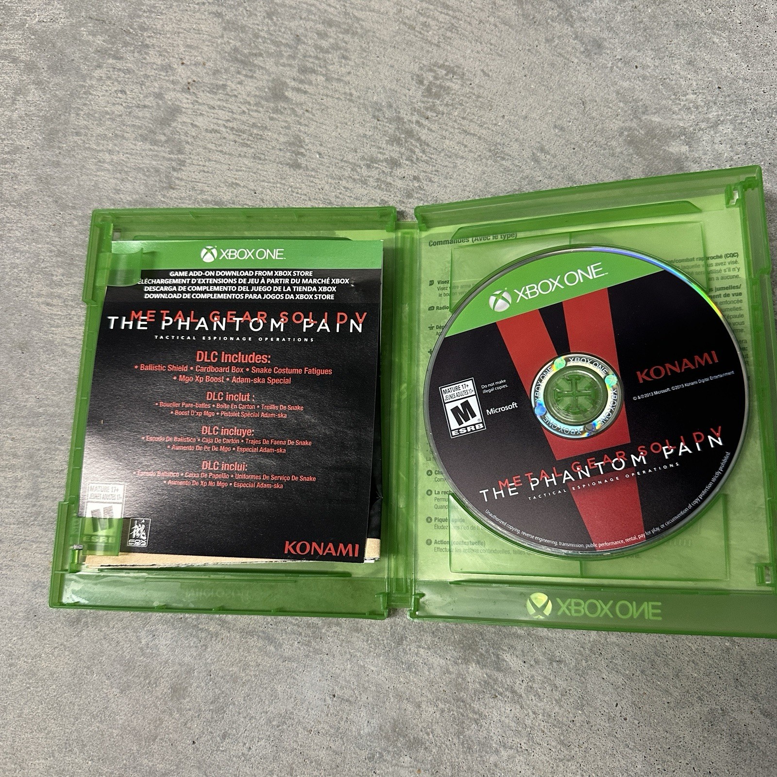 Konami Metal Gear Solid V The Phantom Pain Day One Edition Xbox One M 2015