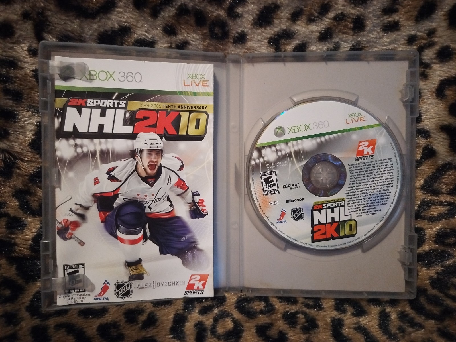 NHL 2K10 1999-2009 Tenth Anniversary (Microsoft Xbox 360, 2009) Working Booklet