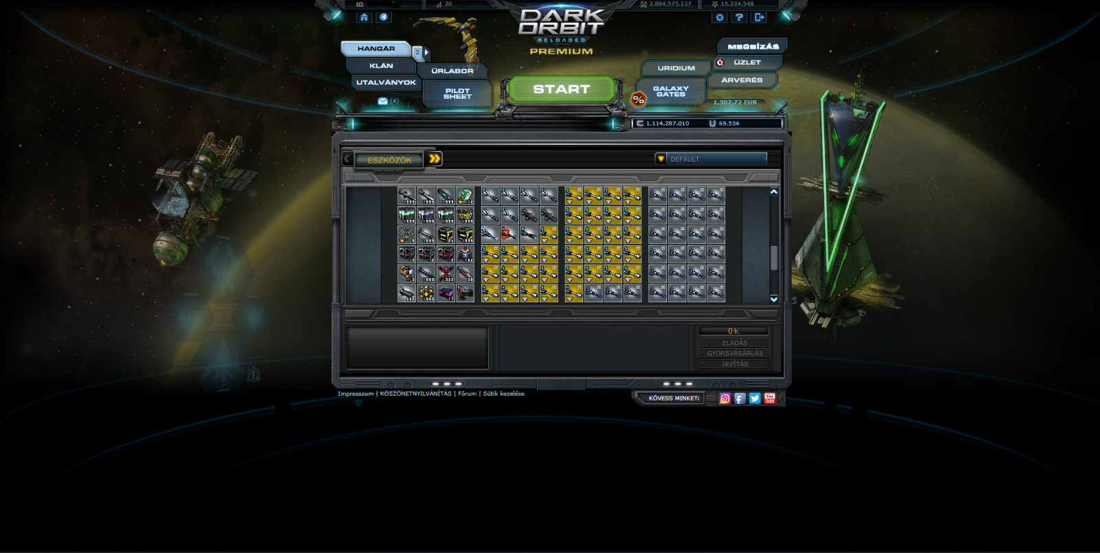 Darkorbit HU1 /LVL20/FULL LF-4/APIS