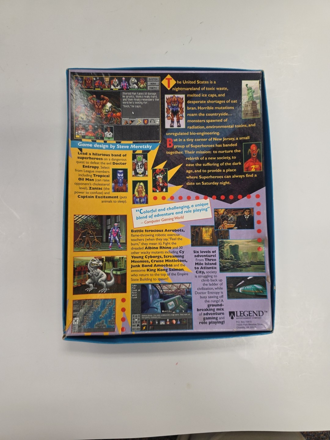 SUPERHERO LEAGUE OF HOBOKEN PC Game in Box / Boxed 3.5″ Floppy Version
