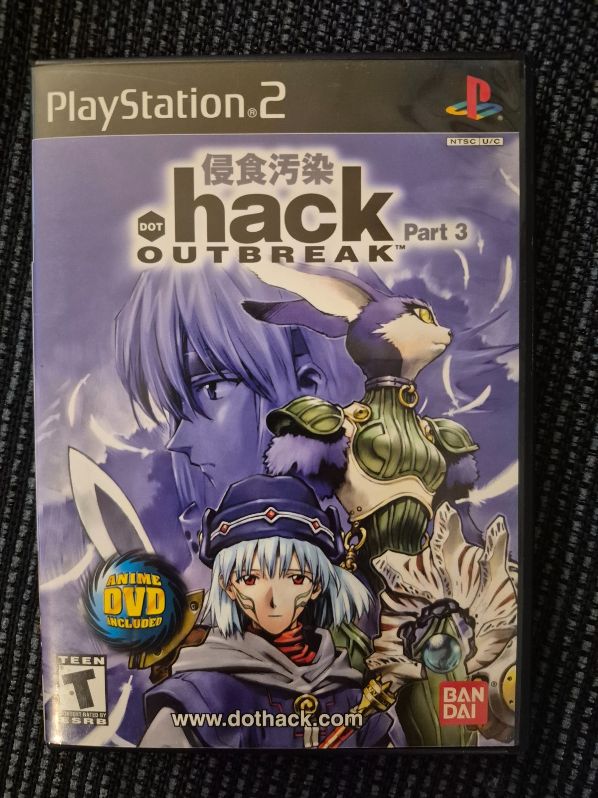 .hack Outbreak Part 3 PS2 2003 Black label COMPLETE w/ bonus DVD