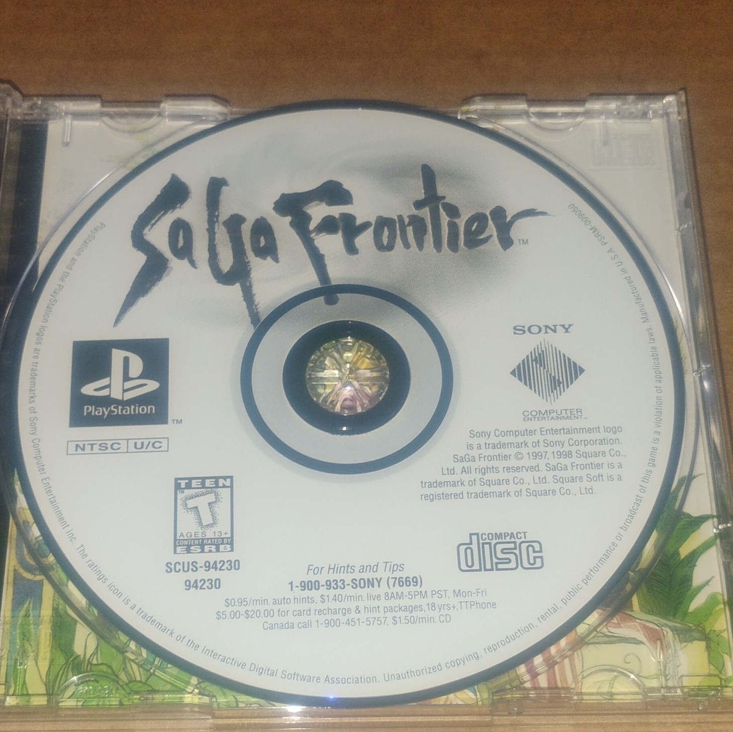 SquareSoft SaGa Frontier Sony PlayStation 1 Role Playing RPG 1998