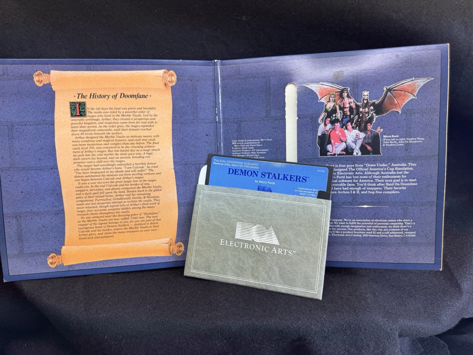 DEMON STALKERS Commodore 64/128 Complete. Disk, Manual. Untested Rare