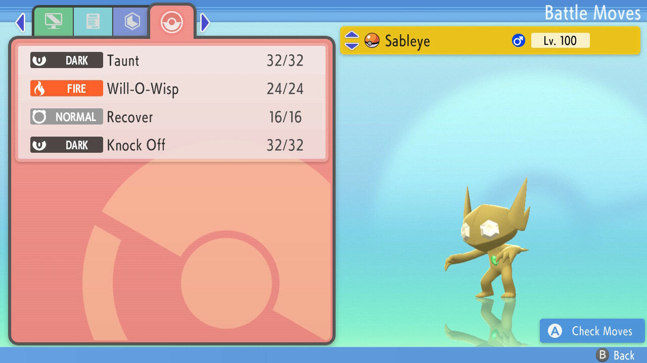 Shiny Sableye 6IVs Pokemon BDSP