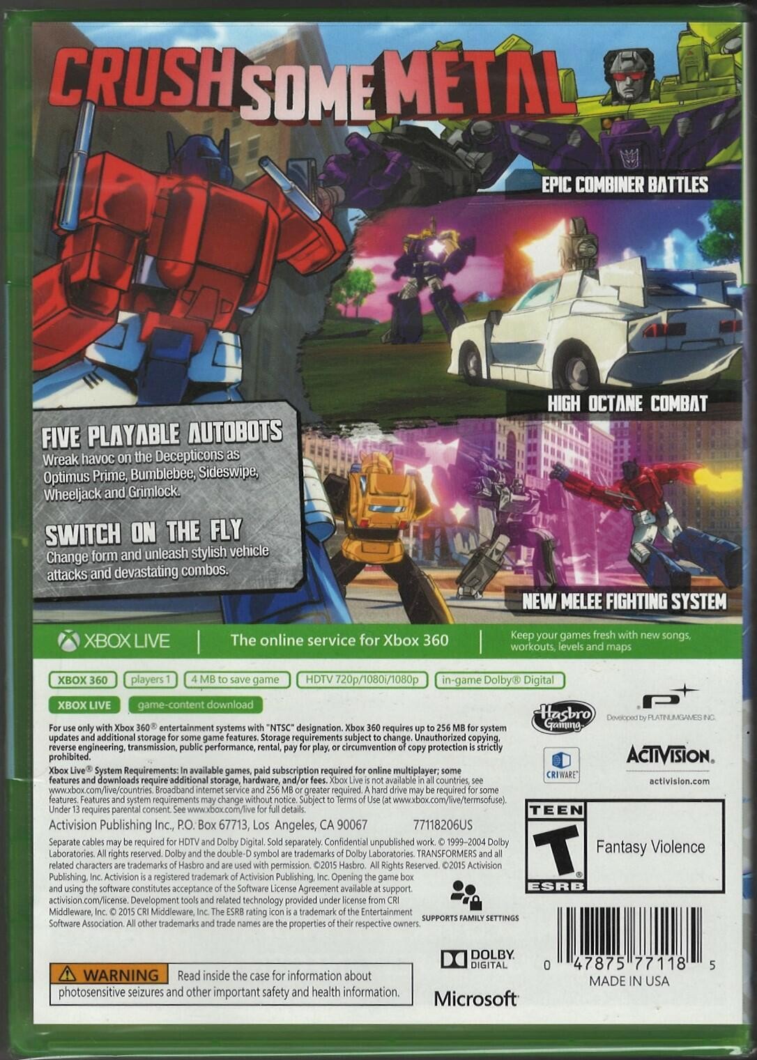 Transformers Devastation Xbox 360 (Brand New Factory Sealed US Version) Xbox 360