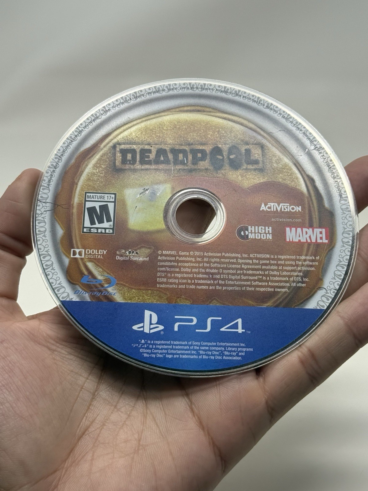 Deadpool PS4 PlayStation 4 Clean Disc Only Authentic Tested + Warranty Included