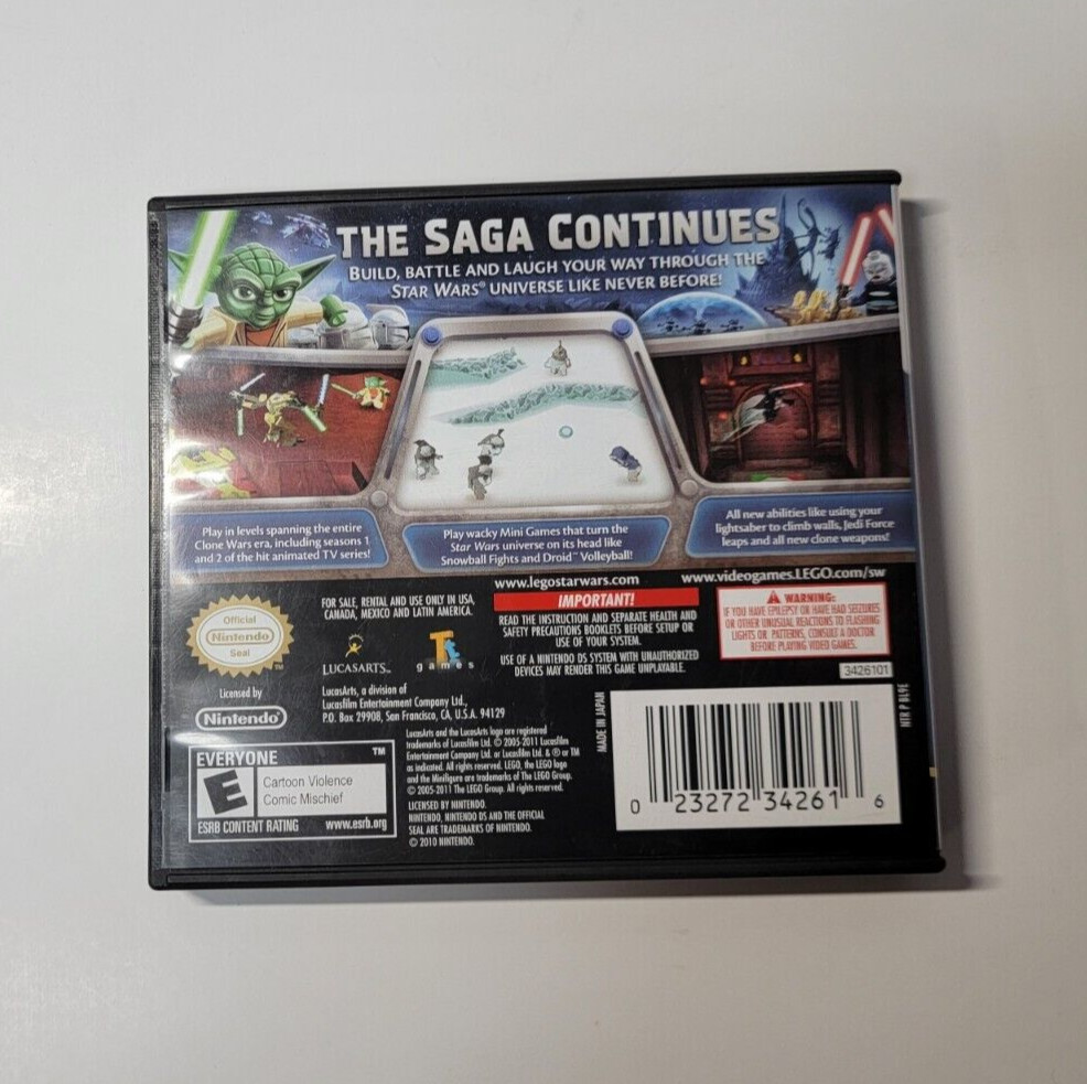 PRE-OWNED LEGO Star Wars III: The Clone Wars (Nintendo DS, 2011) GAME MINT CIB