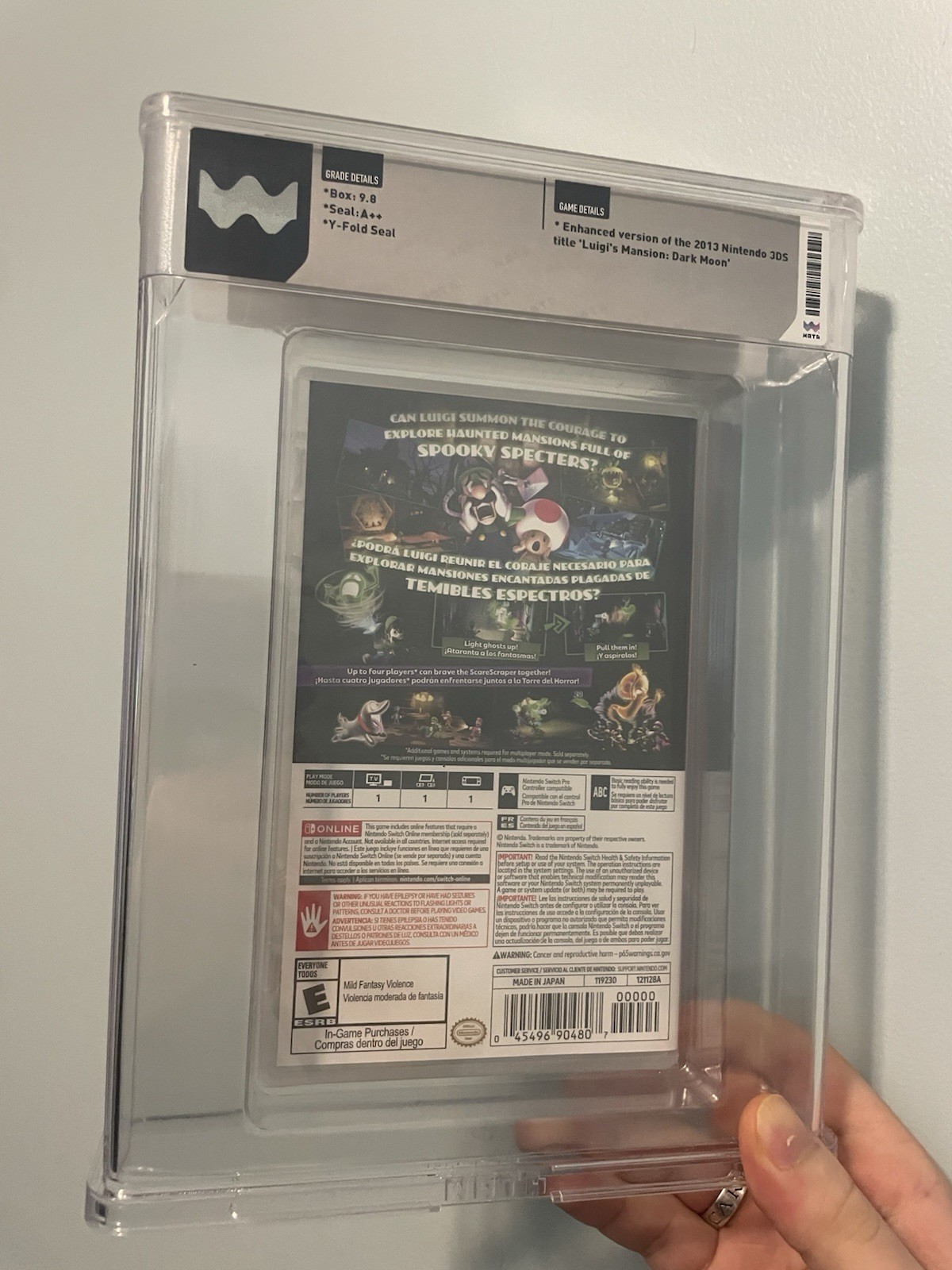 Luigi’s Mansion 2 HD – Nintendo Switch Factory Sealed WATA 9.8 A++ 1st Print