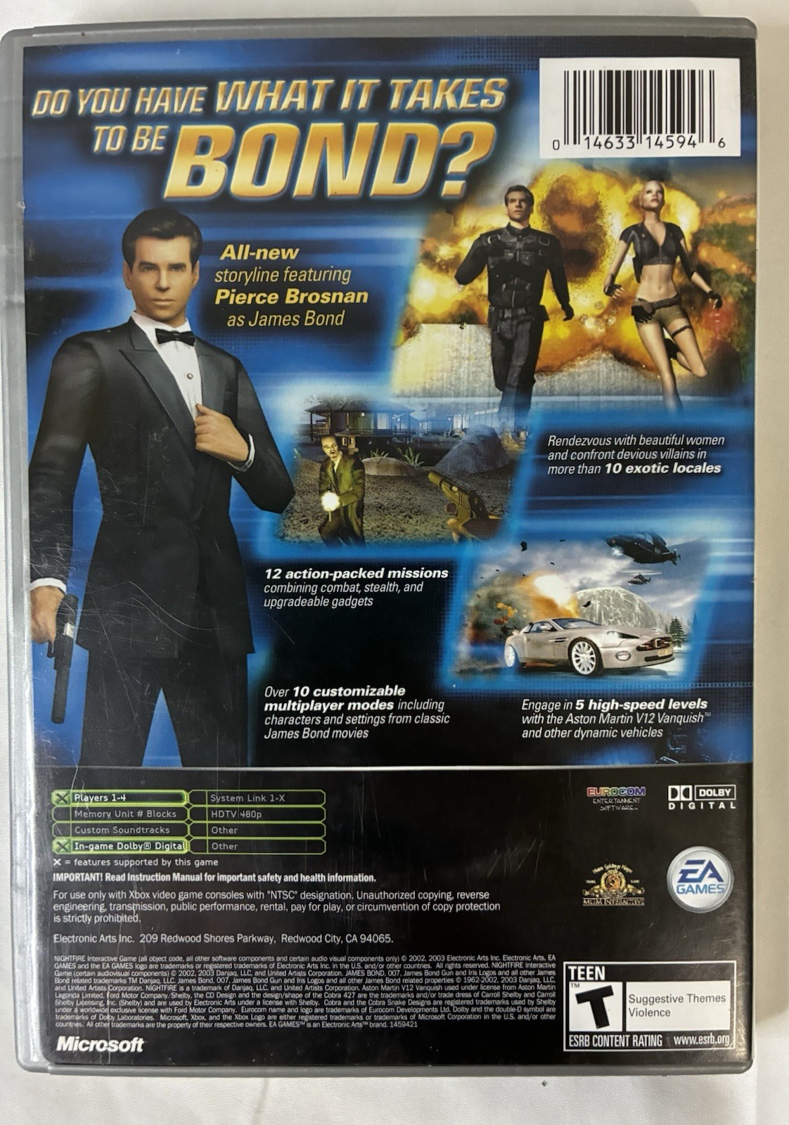 James Bond 007 Nightfire – Original Microsoft Xbox – Complete In Box w/ Manual