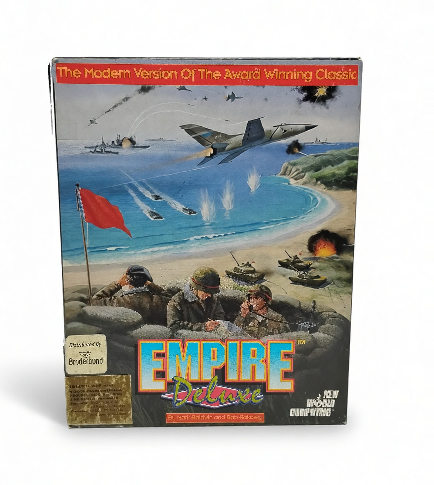 1993 New World Computing Empire Deluxe PC Big Box Game DOS Strategy War Sim Disk