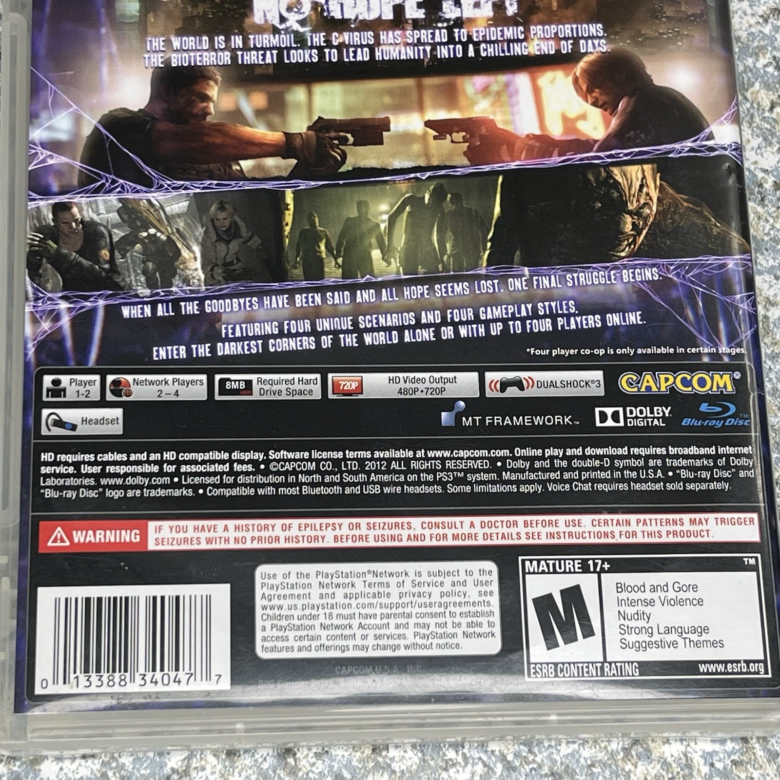 Resident Evil 6 PS3 PlayStation 3 Complete CIB Tested Working