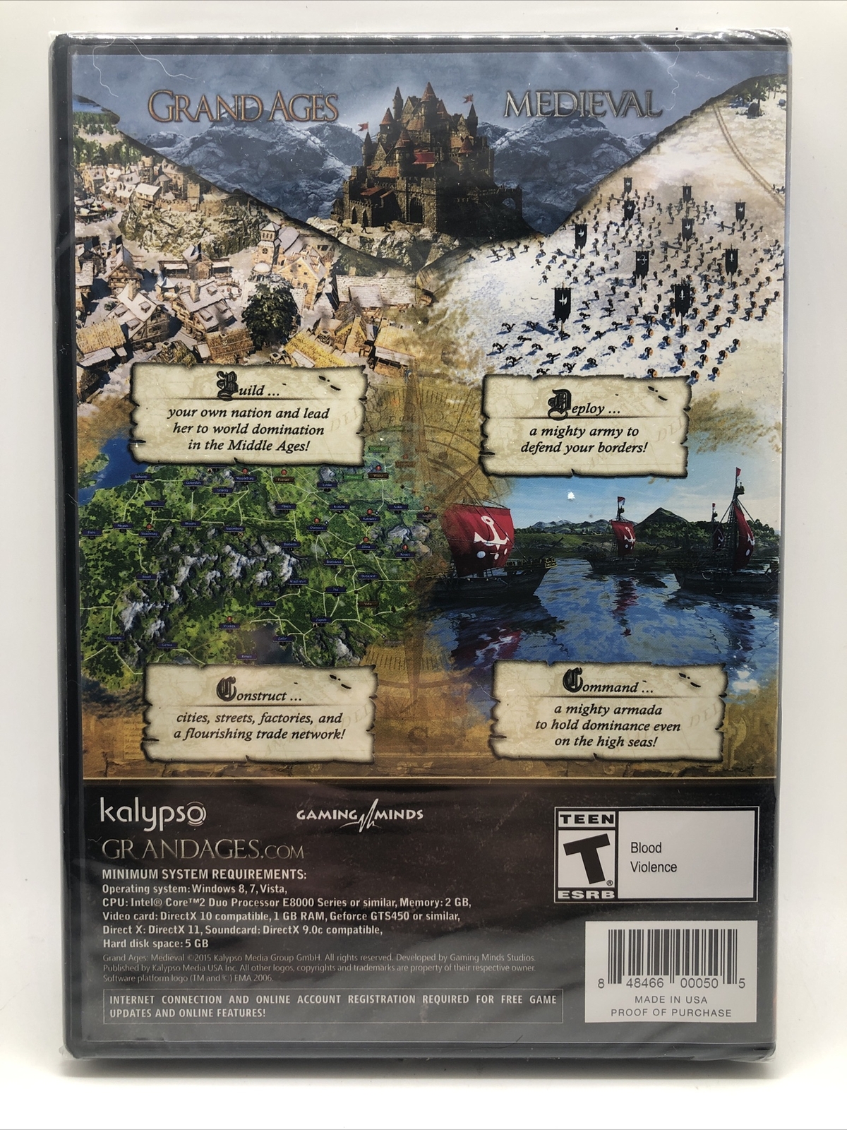 Grand Ages Medieval Limited Edition PC Games Windows 10 8 7 XP Computer NEW