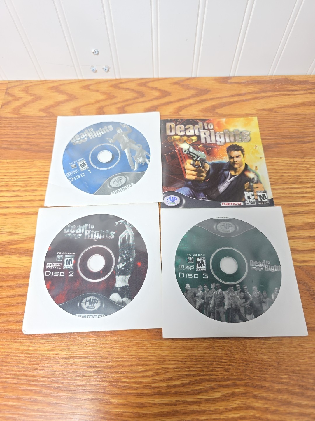 Dead to Rights Pc 3 Cd Roms Sealed In Paper Sleeves plus Booklet Tested Working!