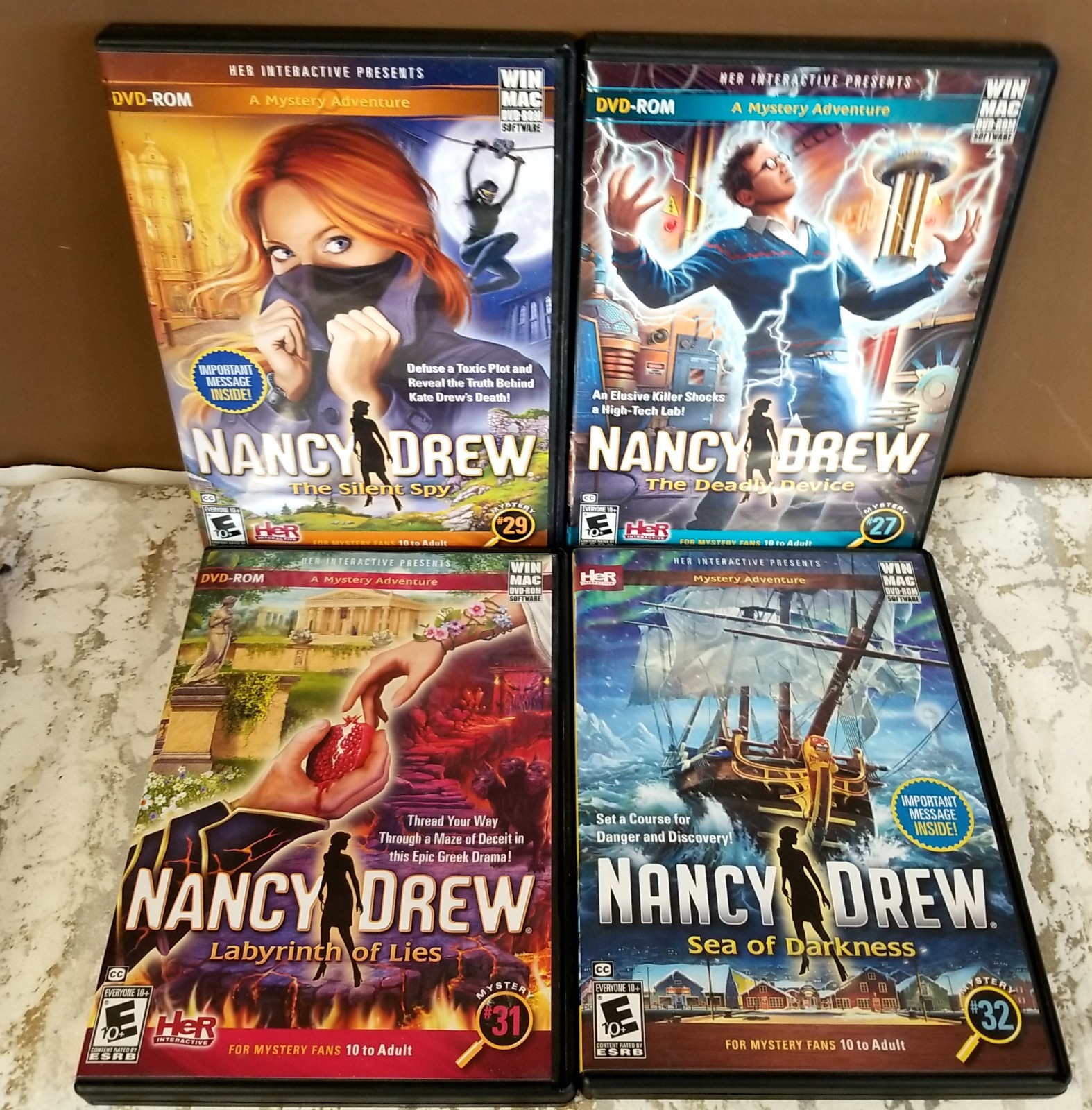 Nancy Drew PC Game Lot of 11 Mystery Adventures CD/DVD ROM w/Multi Disc Set