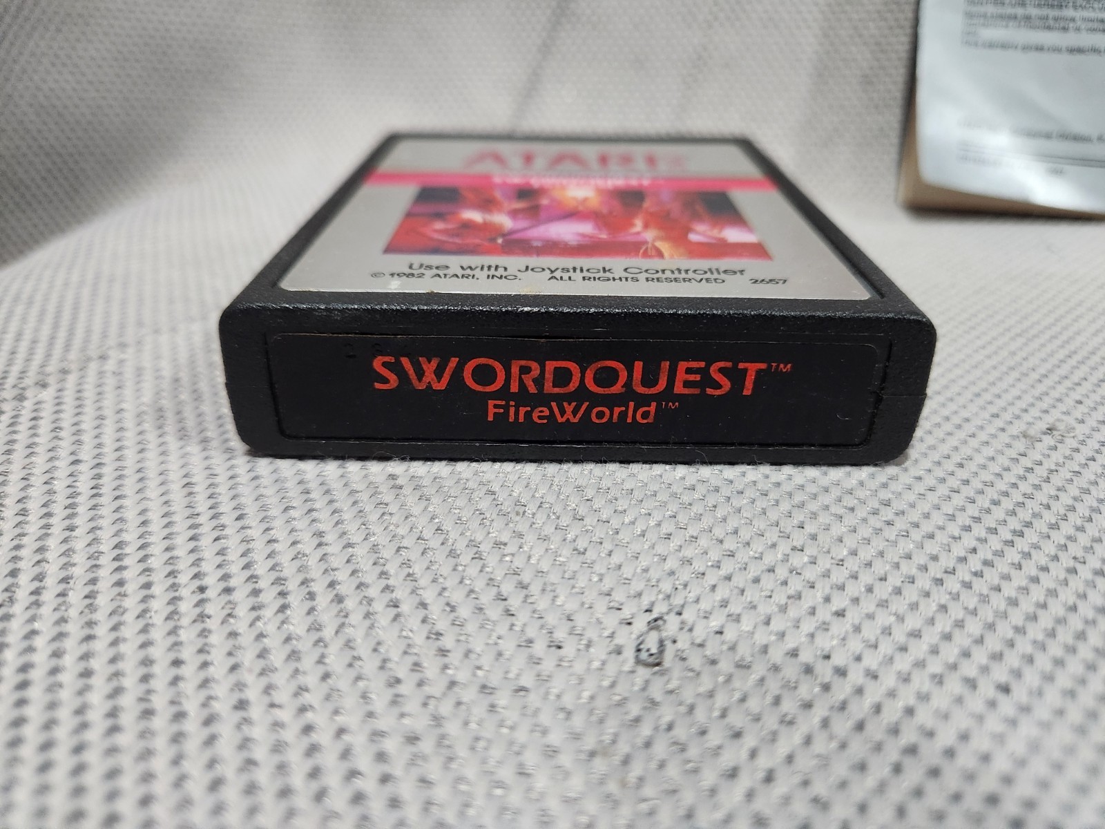 Atari 2600 Swordquest Fireworld With Manual