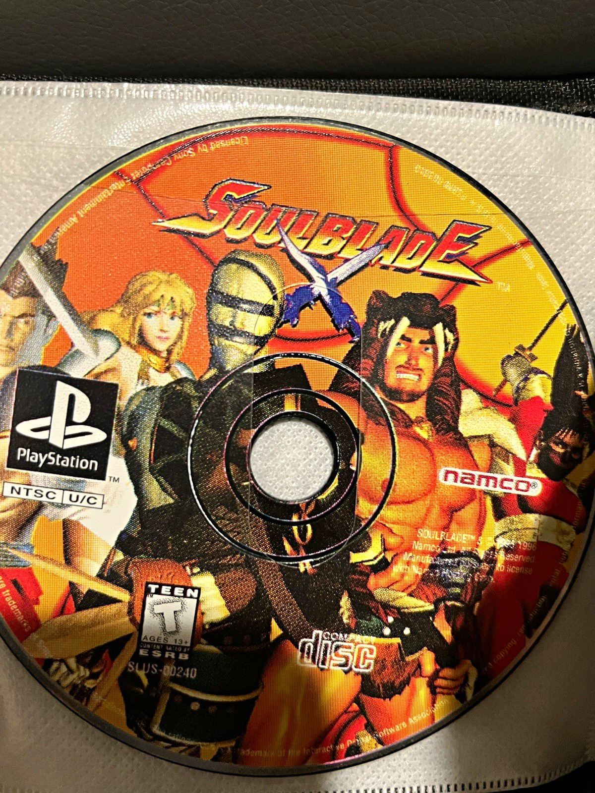 Namco Soul Blade Sony PlayStation 1 PS1 T NTSC-U/C 1996 Disc only
