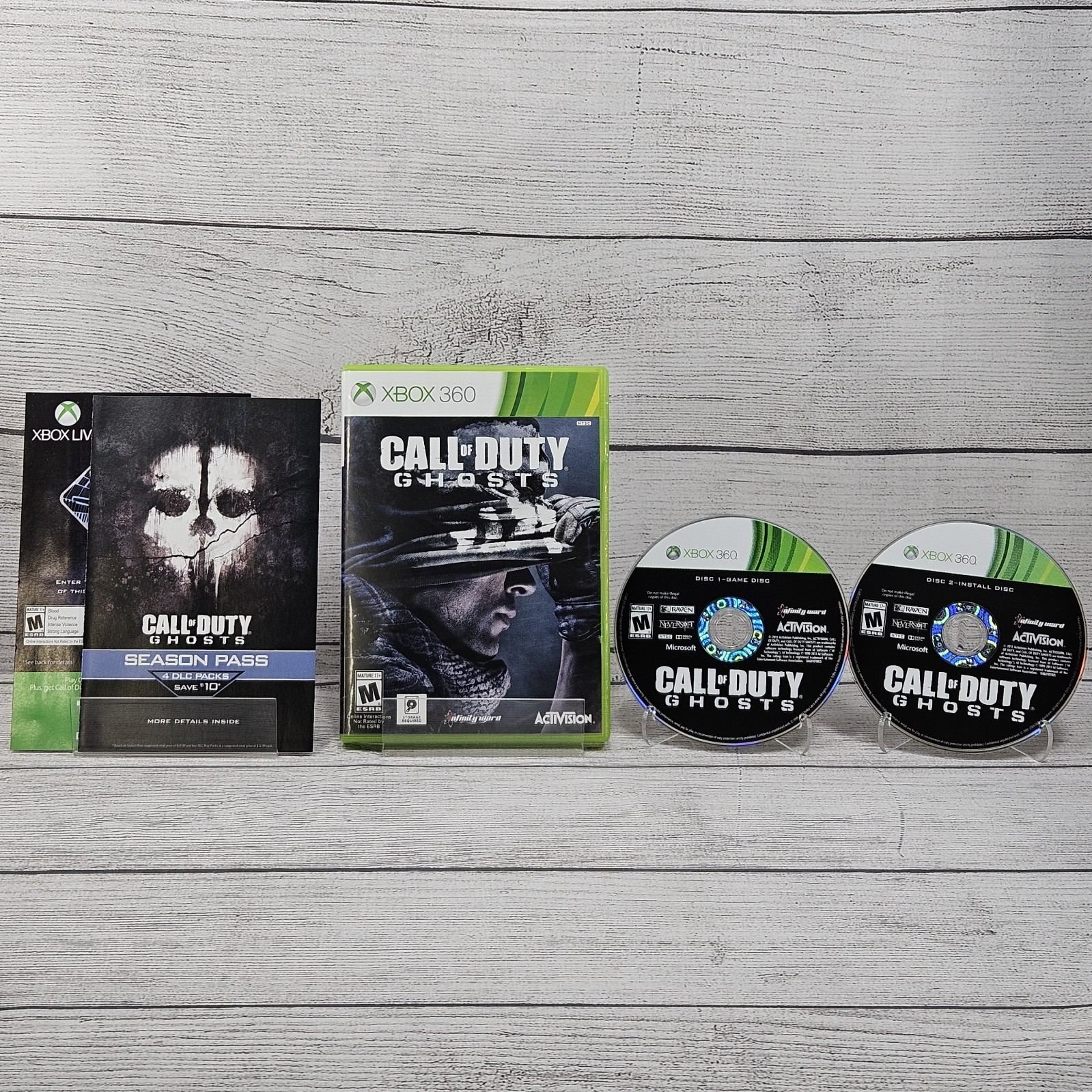 Call of Duty: Ghosts (Microsoft Xbox 360, 2013, 2-Disc) Complete | CIB | Tested