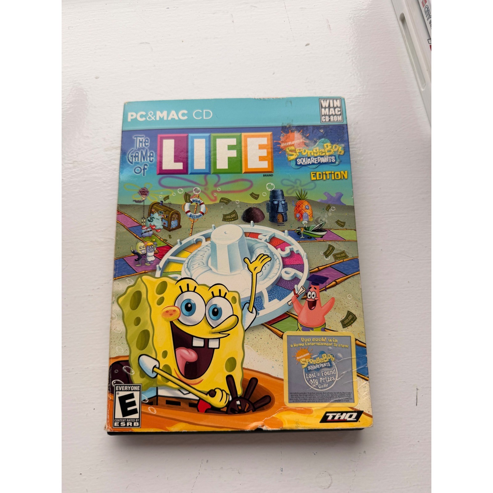 THQ The Game of Life SpongeBob Edition PC Mac CD-ROM OS X XP Good Y2K Retro