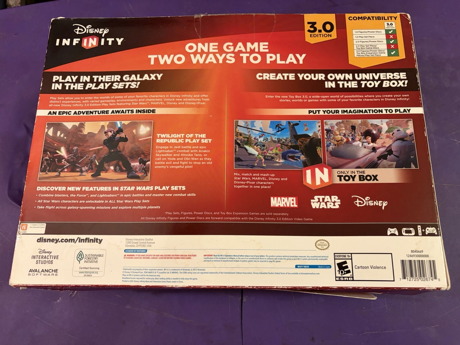 Nintendo WII U Disney Infinity STAR WARS 3.0 Starter Pack Game NEW-Open Box