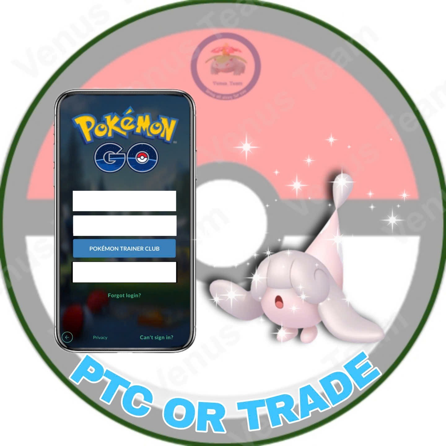 Pokémon Go ✨ Shiny Hatenna ✨ PTC 80K OR 1Mil Dust