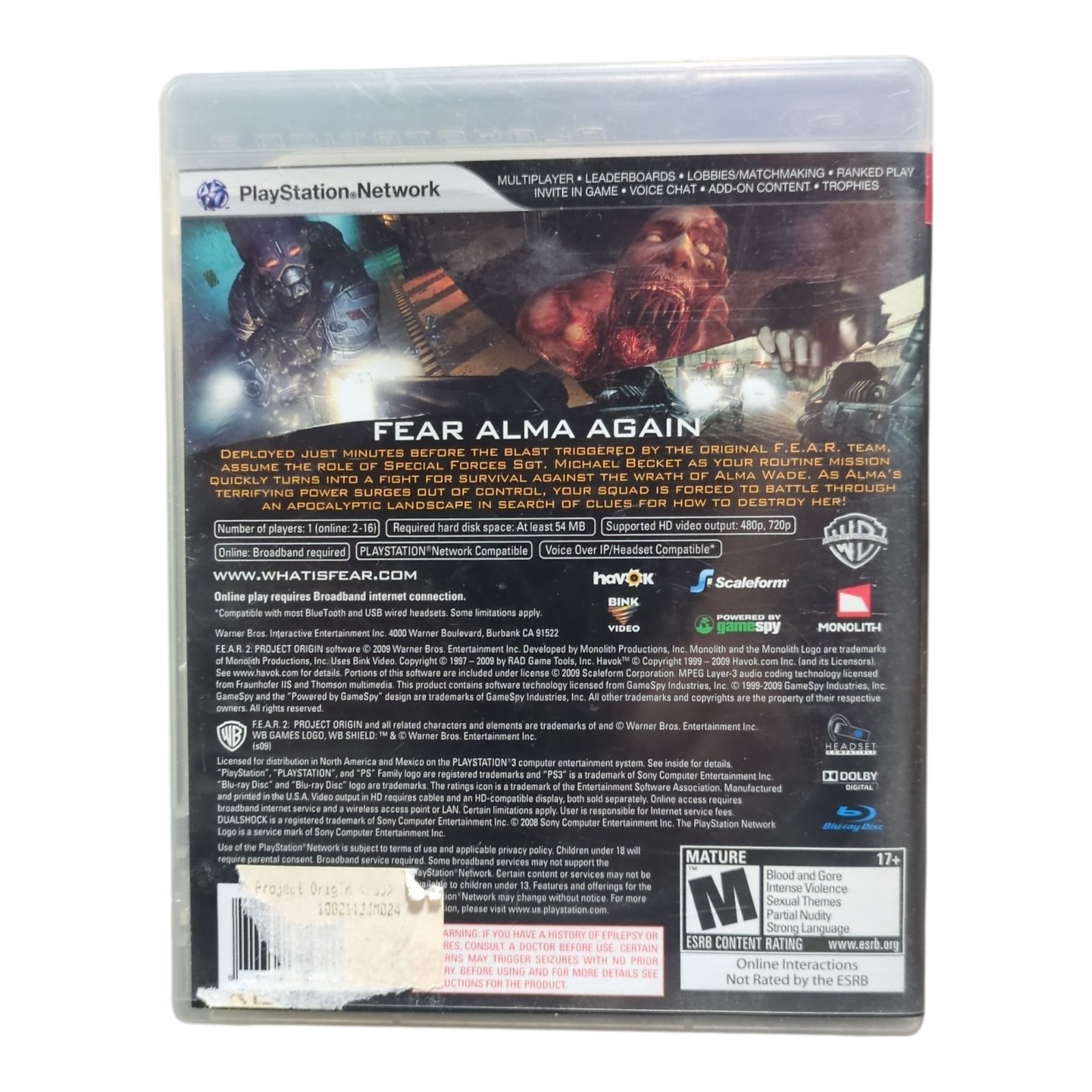 PS3 Game Lot – F.E.A.R. 2: Project Origin , LOST , Assassin’s Creed 2