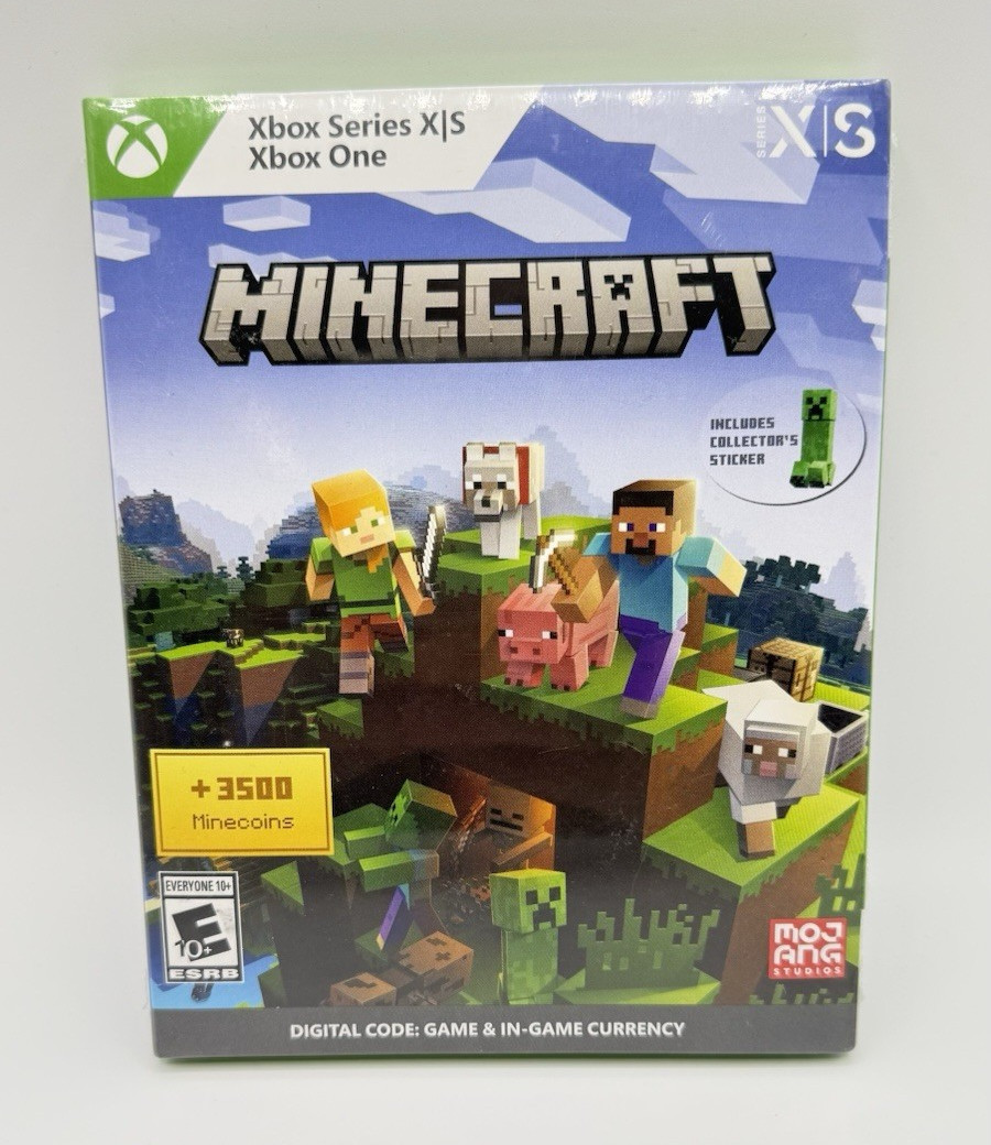 MINECRAFT + 3500 COINS Xbox One – Xbox Series X NEW AND SEALED Digital Code