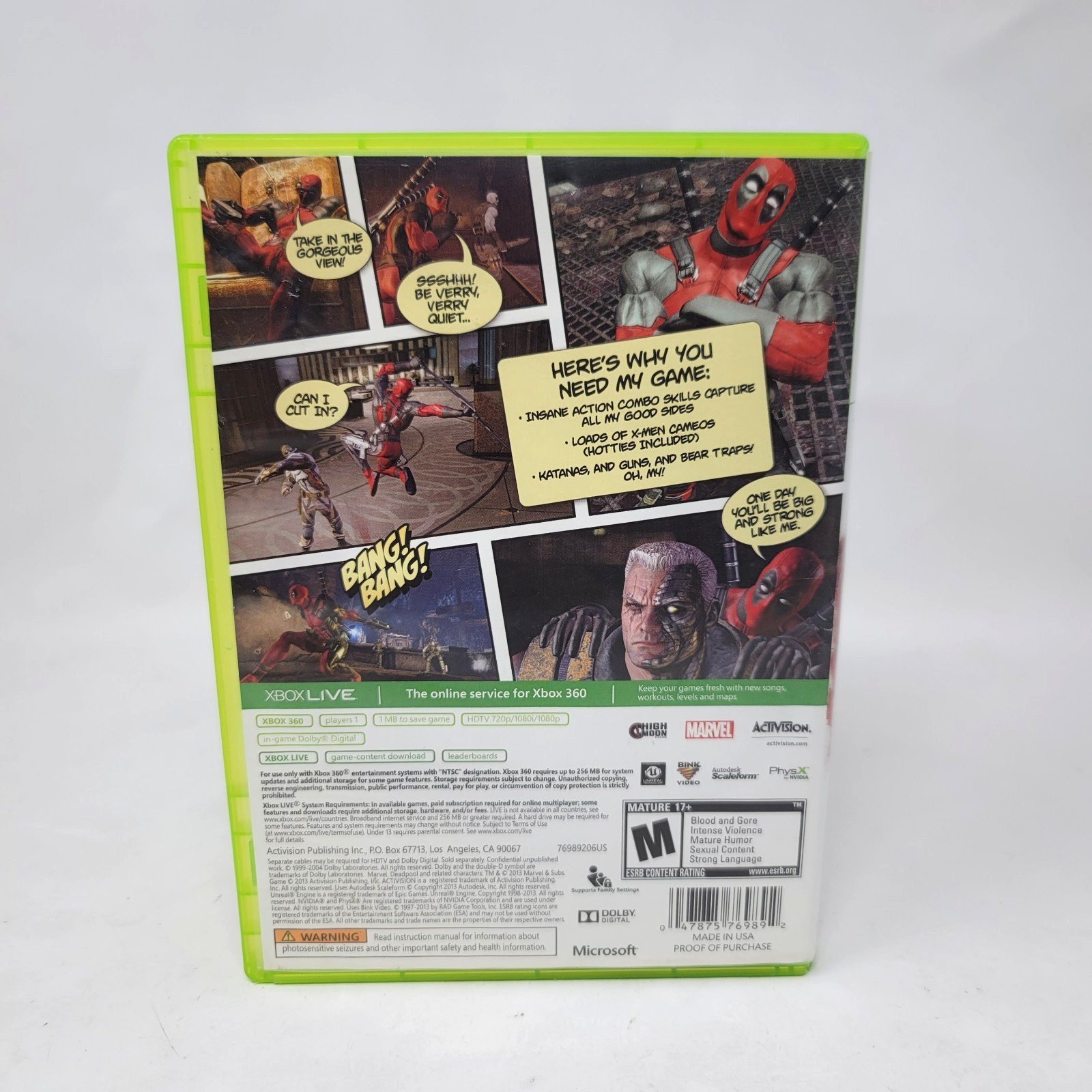 Deadpool (Microsoft Xbox 360) CIB Complete Tested Working