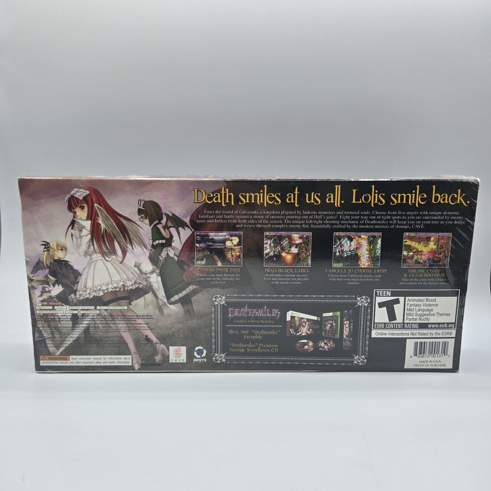 Deathsmiles: Limited Edition (XBOX 360, 2007) AKSYS GAMES, BRAND NEW SEALED!