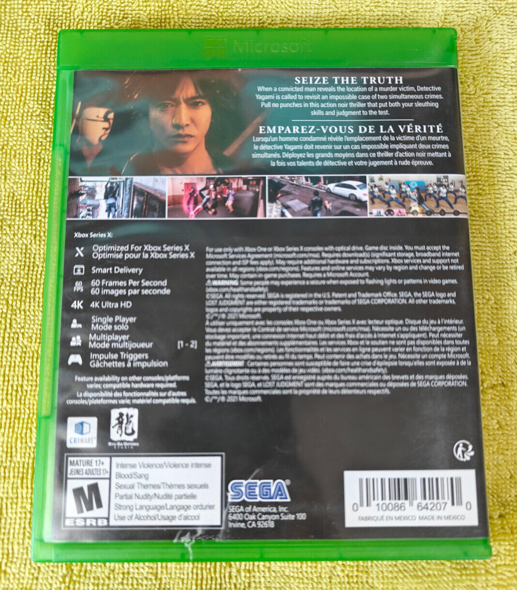 Lost Judgment (Xbox One / Series X, 2021) Clean and Tested