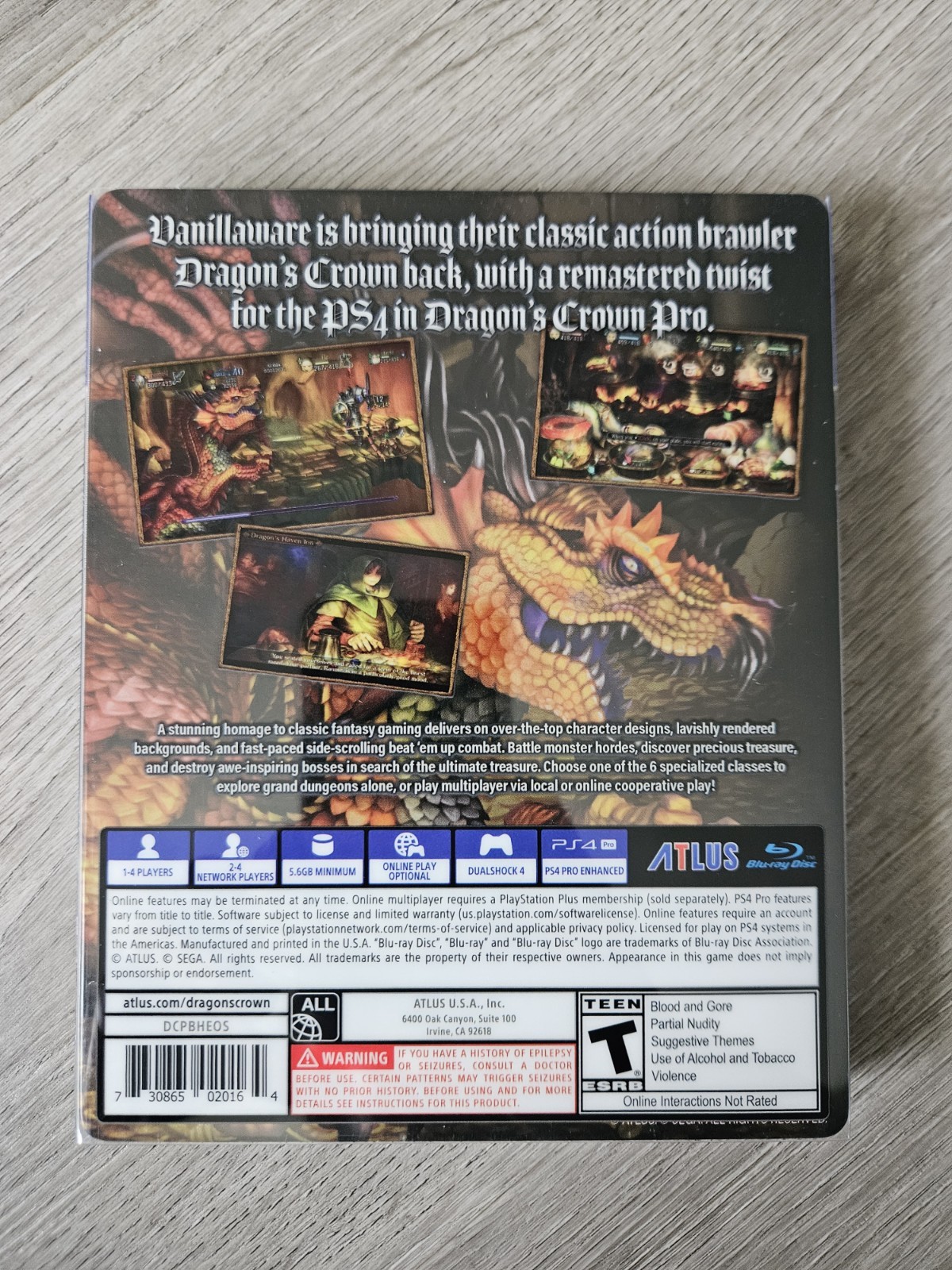 Dragon’s Crown Pro Battle Hardened Steelbook PS4 CIB w/ Slipcover + Skill Cards