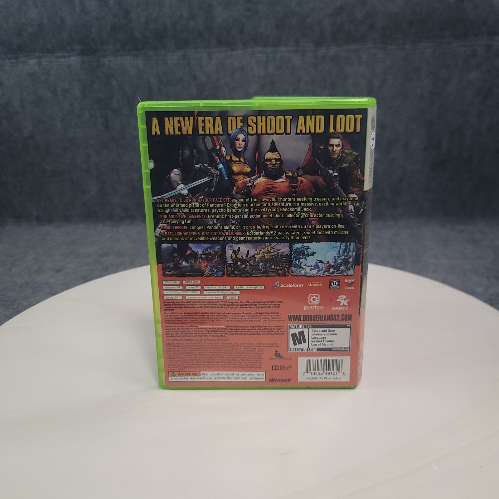 Xbox 360 Borderlands 2 Standard Edition NTSC Physical Disc CIB