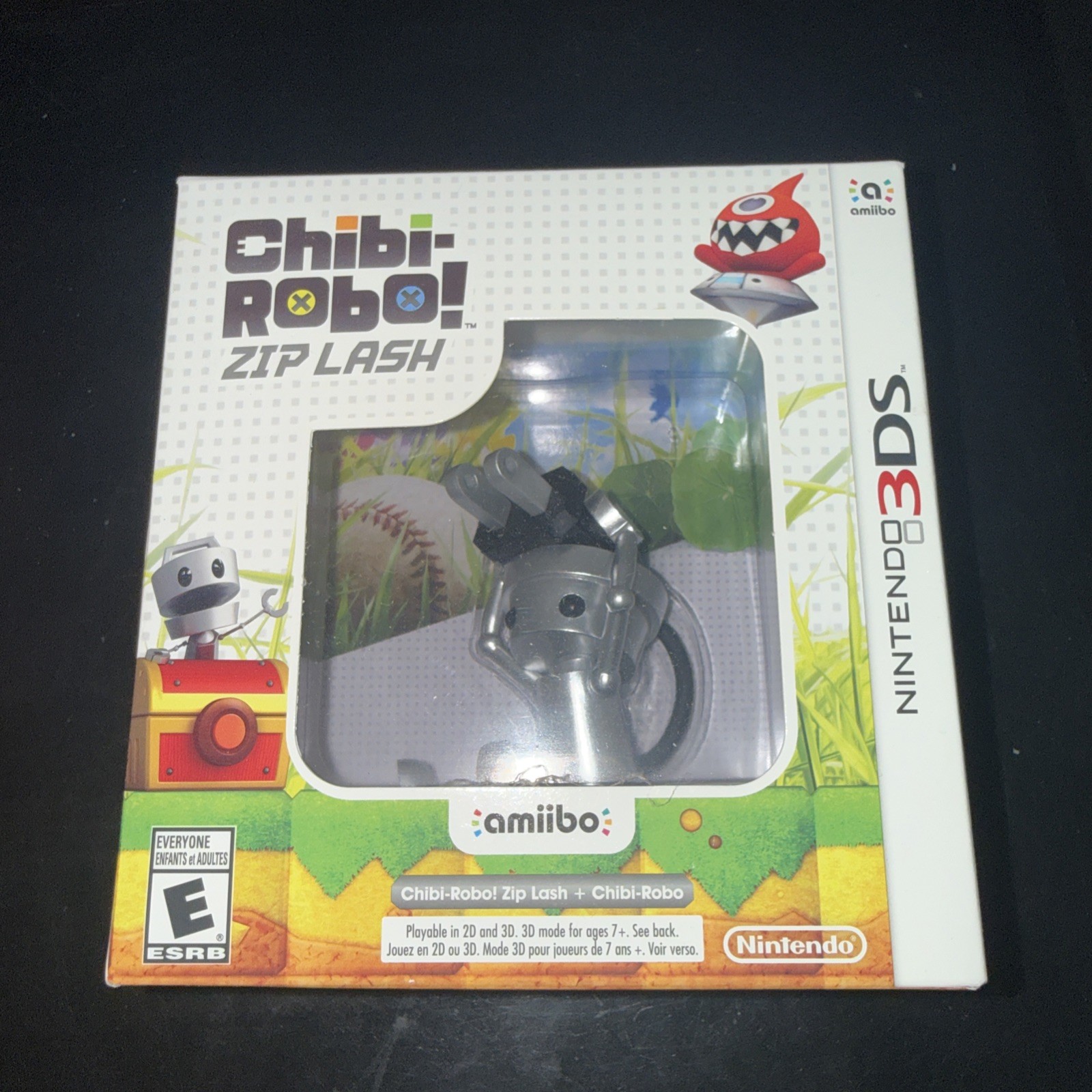 Chibi Robo Zip Lash Nintendo 3DS Game with Chibi Robo amiibo Figure New Sealed