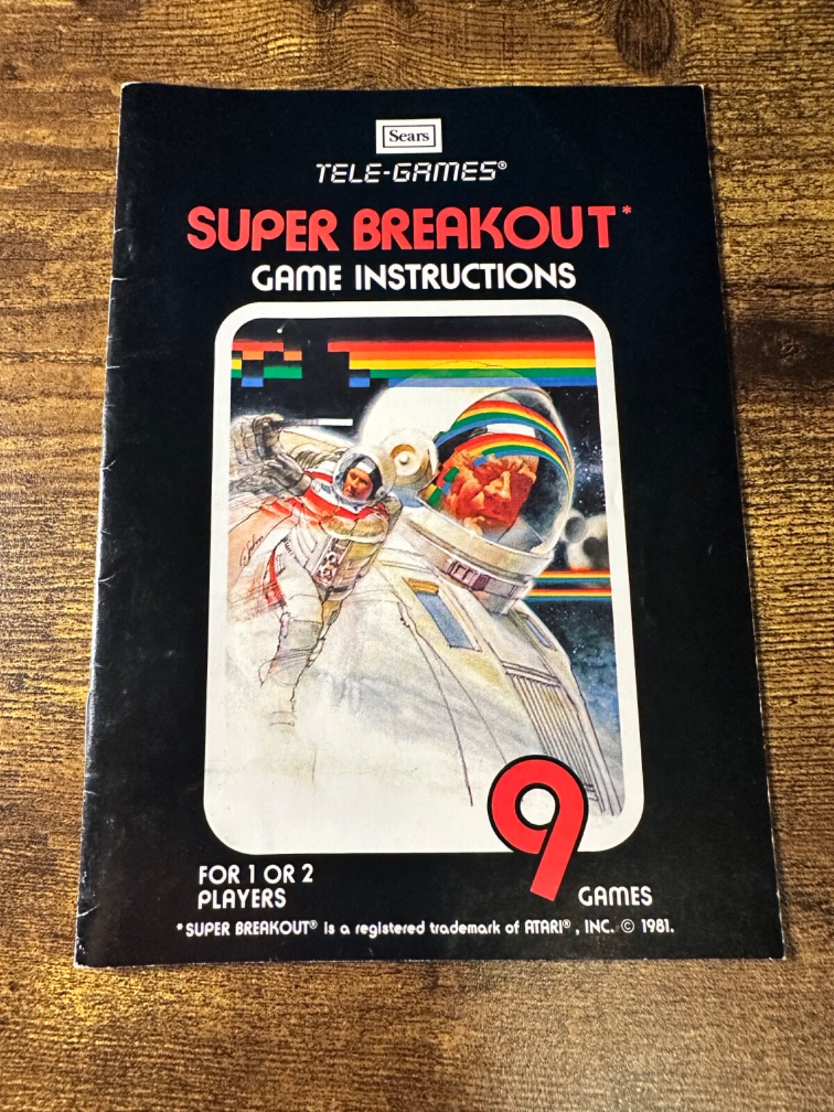 Super Breakout 1978 Sears Tele-Games—Atari 2600 Complete w/ Box, Manual&Cart CIB